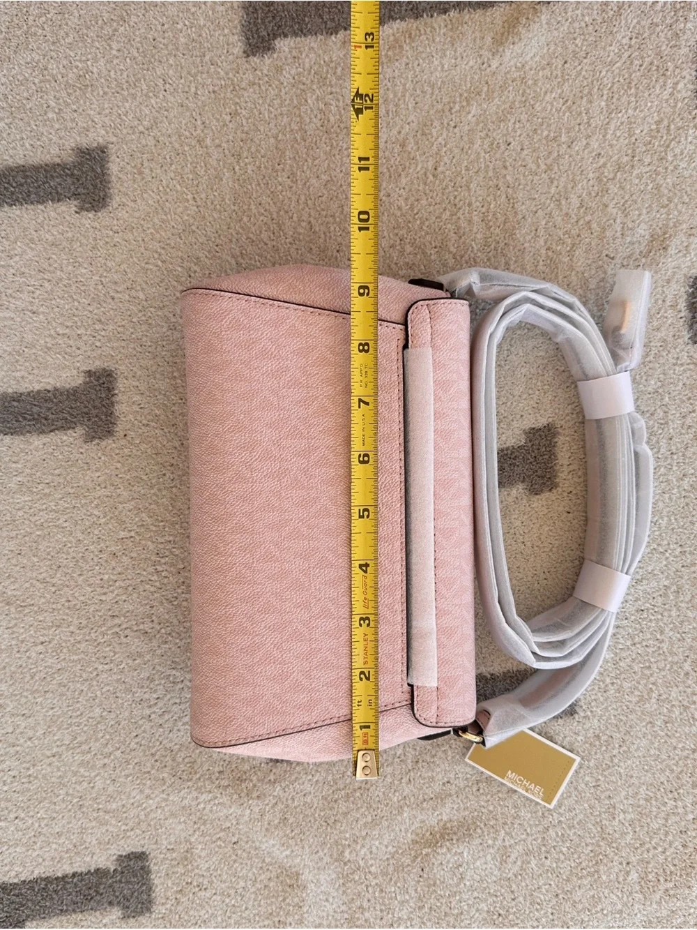 Michael Kors Blush Pink Signature Crossbody with Gold Logo NWT